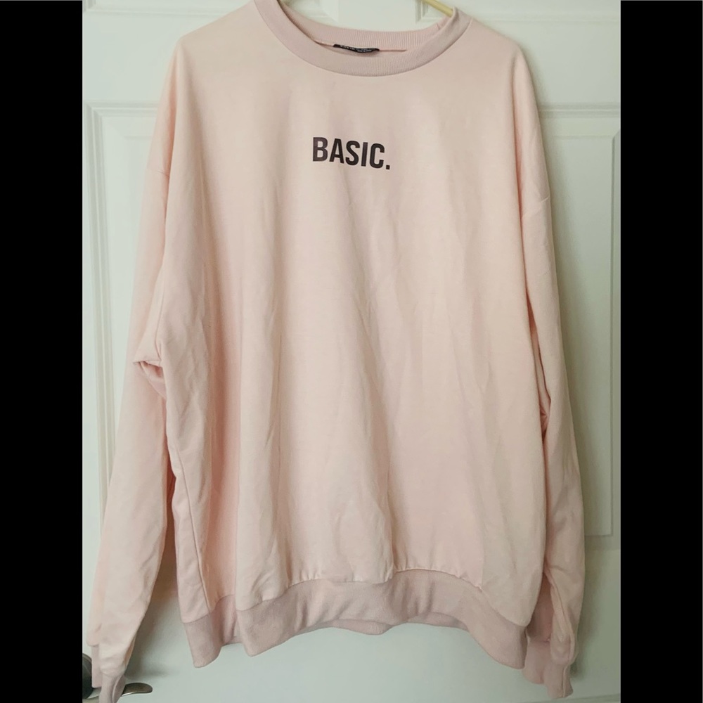 Women’s oversize Basic pale pink sweatshirt